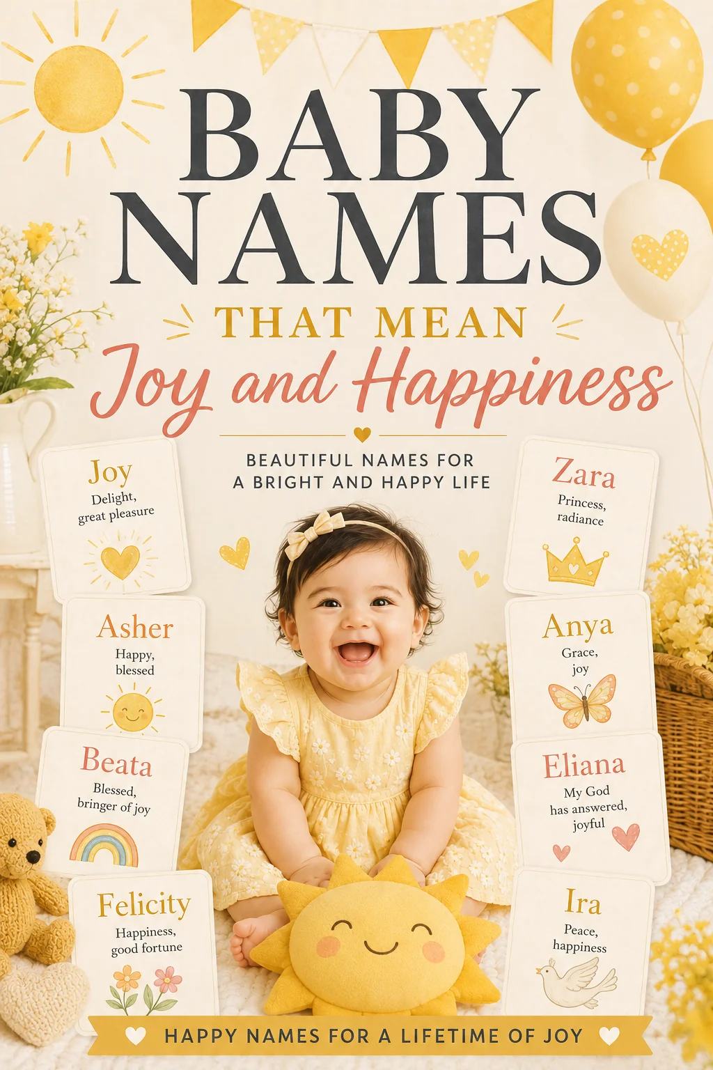 Baby Names That Mean Joy and Happiness: 50+ Cheerful Picks