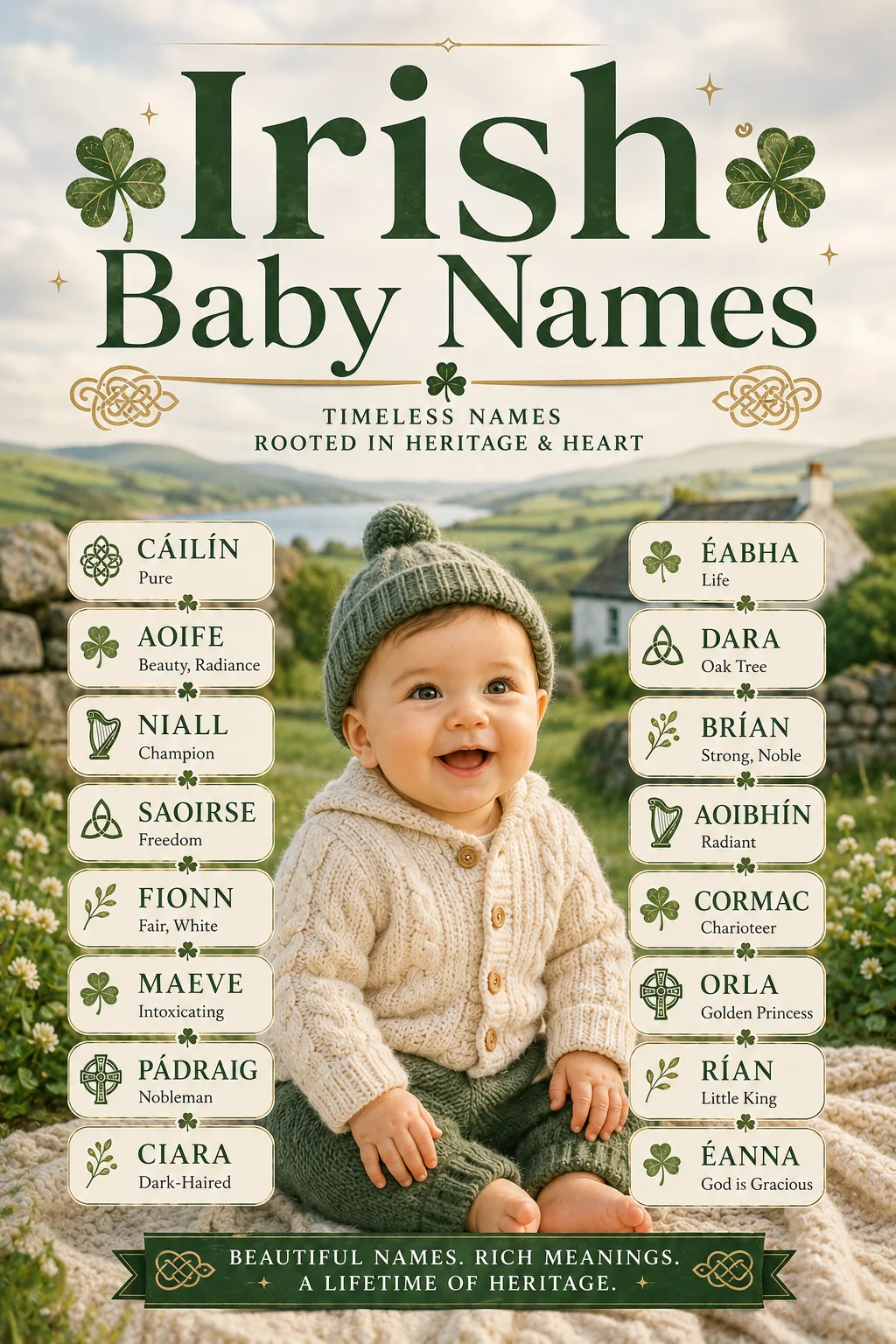 Irish Baby Names: 60 Beautiful Gaelic Picks (With Pronunciations)