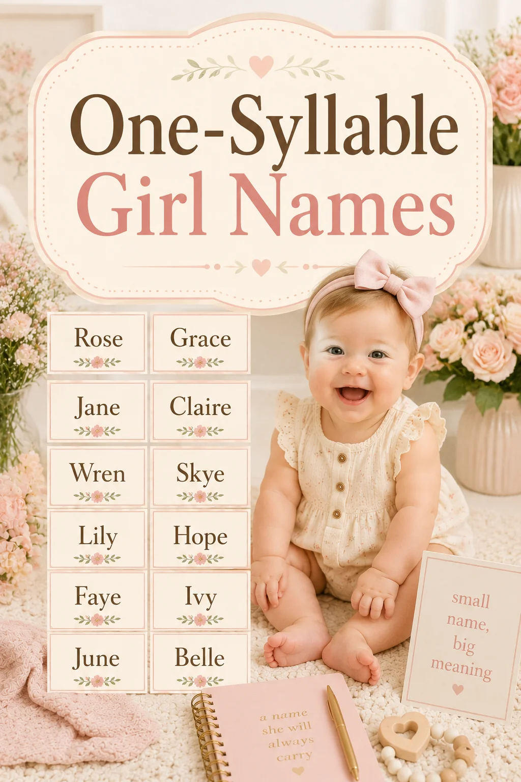 One-Syllable Girl Names: 55 Sweet and Strong Picks