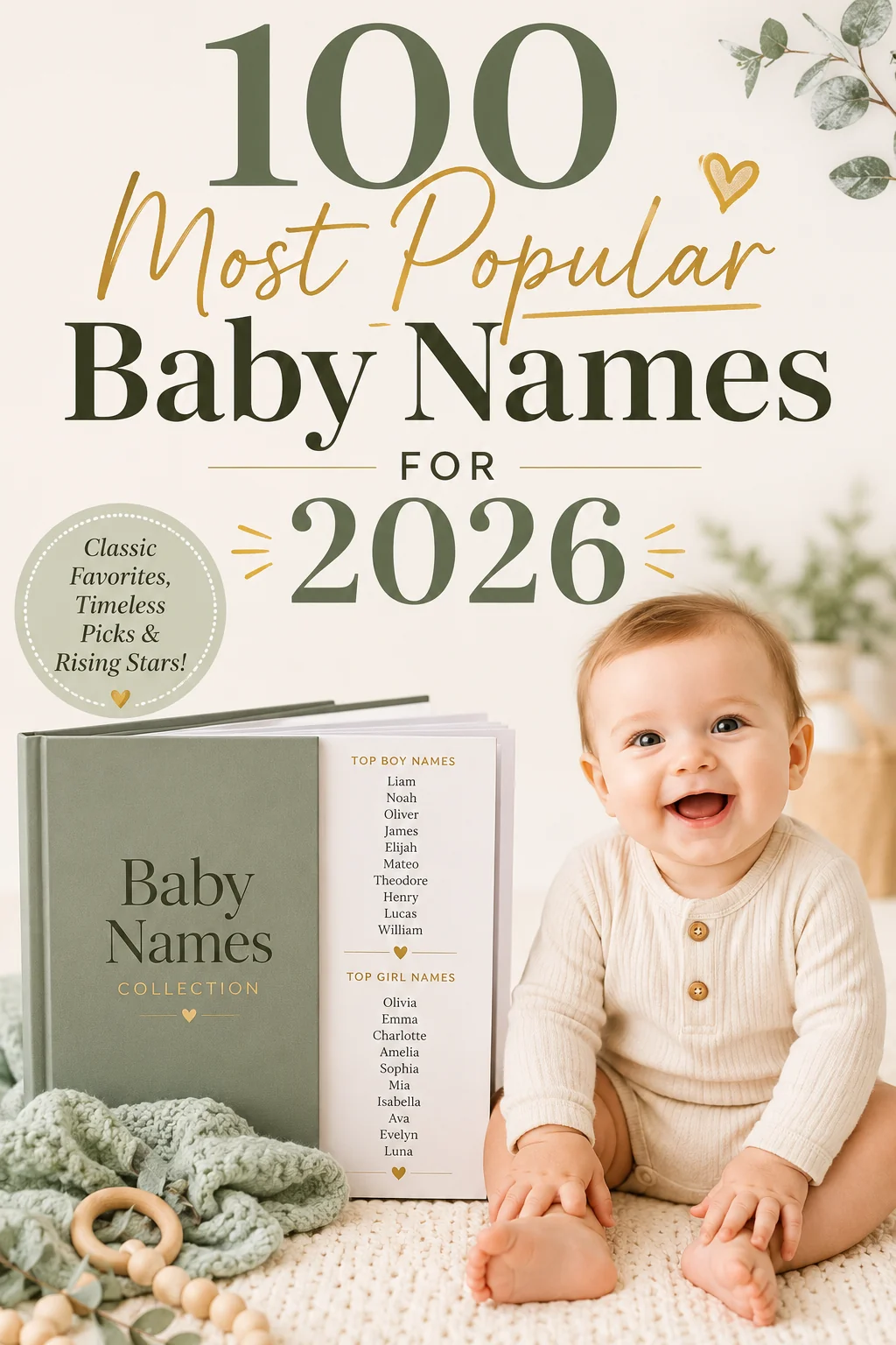 100 Most Popular Baby Names for 2026 (With Meanings & Origins)