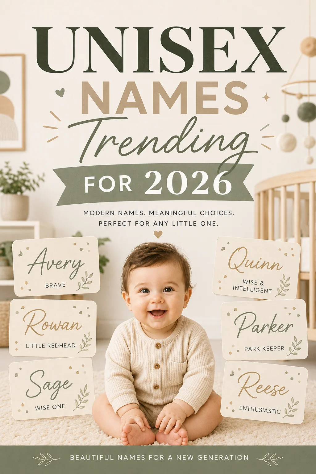 Unisex Names Trending for 2026 (50 Modern Neutral Picks)